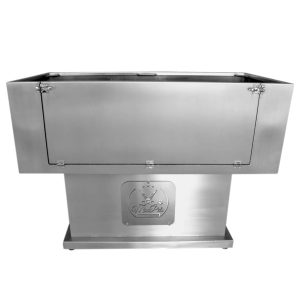 Vasca dritta per toelettatura acciaio inox con porta basculante